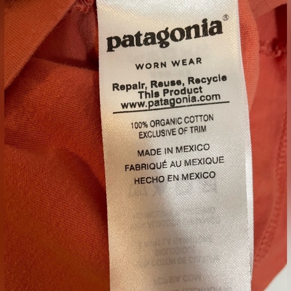 PATAGONIA T-Shirt Organic Cotton Slim Fit Salmon 1973 Size S Unisex - Picture 4 of 7